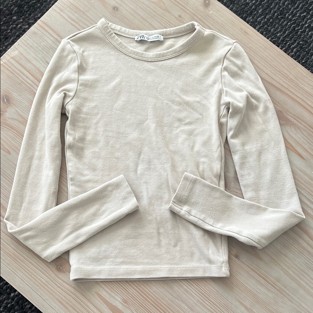 Zara Cream Long Sleeve Tee